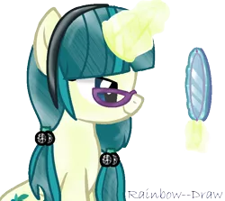 Size: 738x658 | Tagged: safe, artist:rainbow--draw, artist:starchase-bases, derpibooru import, juniper montage, ponified, pony, unicorn, equestria girls, spoiler:eqg specials, base used, equestria girls ponified, magic, magic aura, mirror, simple background, solo, transparent background