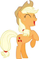 Size: 2652x3999 | Tagged: safe, artist:stardustxiii, derpibooru import, applejack, pony, rearing, simple background, solo, transparent background, vector, vector trace