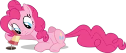 Size: 7080x3000 | Tagged: safe, artist:dashiesparkle, derpibooru import, pinkie pie, earth pony, pony, party of one, .svg available, absurd resolution, female, mare, simple background, solo, transparent background, vector