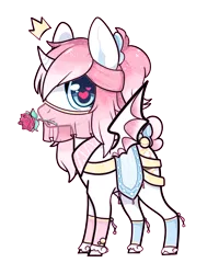 Size: 1144x1429 | Tagged: safe, artist:burgerlicious, derpibooru import, oc, oc:dreamy stars, unofficial characters only, alicorn, bat pony, bat pony alicorn, pony, clothes, female, flower, flower in mouth, heart eyes, mouth hold, ribbon, rose, rose in mouth, saddle, simple background, socks, solo, tack, transparent background, veil, wingding eyes, ych result