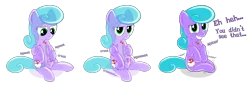 Size: 2264x791 | Tagged: safe, artist:dieoberuser, derpibooru import, oc, oc:little morel, unofficial characters only, inflatable pony, original species, pony, pooltoy pony, female, handles, inflatable, latex, latex suit, living latex, living suit, rubber, simple background, solo, translucent, transparent background, zipper