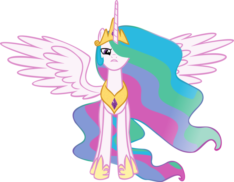 Size: 5123x4000 | Tagged: safe, artist:triox404, derpibooru import, princess celestia, alicorn, pony, the return of harmony, absurd resolution, female, mare, simple background, solo, spread wings, transparent background, vector, vector trace, wings