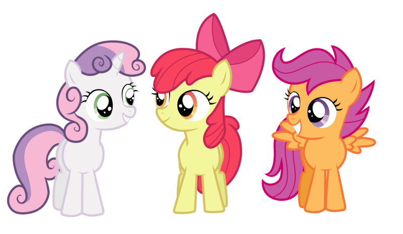 Size: 4500x2618 | Tagged: safe, artist:atoklanzeros, derpibooru import, apple bloom, scootaloo, sweetie belle, pony, absurd resolution, cutie mark crusaders, photoshop, simple background, transparent background