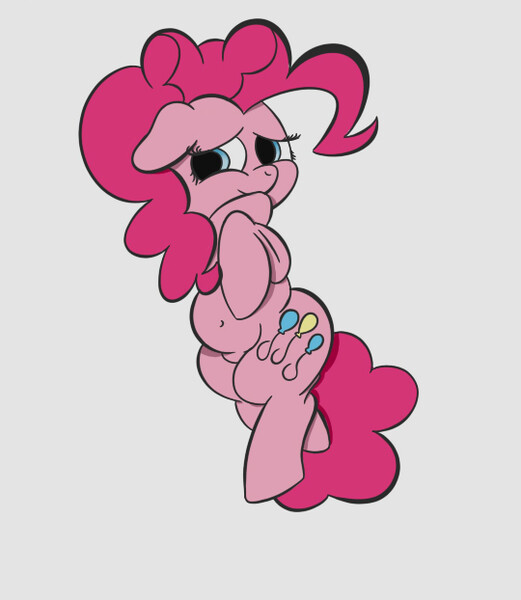 Size: 540x622 | Tagged: safe, artist:trimara, derpibooru import, pinkie pie, pony, chubby, simple background, solo, white background