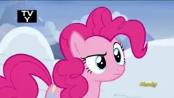 Size: 1920x1080 | Tagged: safe, derpibooru import, screencap, pinkie pie, pony, not asking for trouble, discovery family logo, solo, tv-y