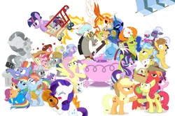 Size: 1182x785 | Tagged: safe, artist:dm29, derpibooru import, angel bunny, applejack, big macintosh, bow hothoof, chipcutter, daybreaker, discord, doctor fauna, feather bangs, fluttershy, hoity toity, maud pie, nightmare moon, photo finish, pinkie pie, princess flurry heart, rainbow dash, rarity, scootaloo, starlight glimmer, strawberry sunrise, sugar belle, sweetie belle, thorax, trixie, twilight sparkle, twilight sparkle (alicorn), whammy, wild fire, windy whistles, alicorn, changedling, changeling, pony, a flurry of emotions, a royal problem, all bottled up, celestial advice, fluttershy leans in, forever filly, hard to say anything, honest apple, rock solid friendship, anger magic, ballerina, basket, bottled rage, camera, cinnamon nuts, clothes, cup, equestrian pink heart of courage, female, food, guitar, heart, heart eyes, helmet, hug, jalapeno red velvet omelette cupcakes, king thorax, kite, magic, male, mining helmet, pancakes, pineapple, pizza costume, pizza head, rainbow dash's parents, reformed four, shipping, shopping cart, simple background, statue, stingbush seed pods, straight, strawberry, sugarmac, teacup, that pony sure does love kites, that pony sure does love teacups, the meme continues, the story so far of season 7, this isn't even my final form, tutu, twilarina, uniform, wall of tags, white background, windyhoof, wingding eyes, wonderbolts uniform