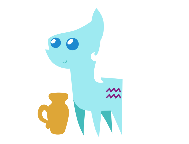 Size: 2730x2086 | Tagged: safe, artist:aborrozakale, derpibooru import, oc, oc:aquarius, earth pony, pony, aquarius, female, high res, jar, jug, mare, pointy ponies, ponyscopes, simple background, solo, transparent background, zodiac