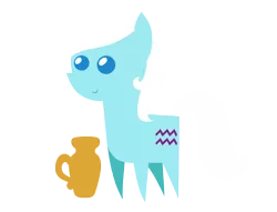 Size: 2730x2086 | Tagged: safe, artist:aborrozakale, derpibooru import, oc, oc:aquarius, earth pony, pony, aquarius, female, high res, jar, jug, mare, pointy ponies, ponyscopes, simple background, solo, transparent background, zodiac