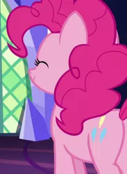 Size: 526x719 | Tagged: safe, derpibooru import, screencap, pinkie pie, earth pony, pony, not asking for trouble, cropped, female, mare, plot, smiling, solo