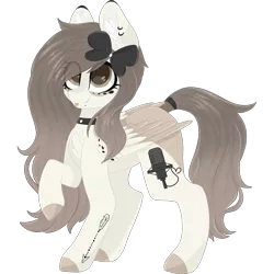 Size: 2048x2048 | Tagged: safe, artist:cinnamontee, derpibooru import, oc, oc:akira, unofficial characters only, pegasus, pony, bow, chest fluff, female, high res, mare, raised hoof, simple background, solo, tongue out, transparent background