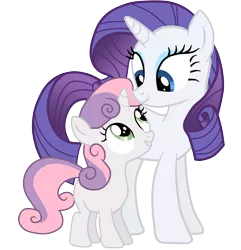 Size: 5000x5192 | Tagged: safe, artist:jennieoo, derpibooru import, rarity, sweetie belle, pony, unicorn, absurd resolution, duo, duo female, female, filly, mare, simple background, transparent background, vector