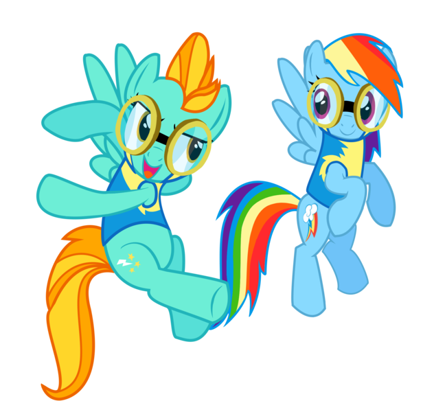 Size: 2027x1878 | Tagged: safe, artist:missy12113, derpibooru import, lightning dust, rainbow dash, pegasus, pony, wonderbolts academy, clothes, duo, duo female, female, goggles, mare, simple background, transparent background, uniform, vector, vector trace, wonderbolt trainee uniform