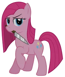 Size: 4201x5000 | Tagged: semi-grimdark, artist:jennieoo, derpibooru import, pinkie pie, earth pony, pony, absurd resolution, female, knife, mare, pinkamena diane pie, simple background, transparent background, vector