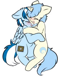 Size: 918x1162 | Tagged: safe, artist:cute-little-tea, derpibooru import, oc, oc:celestial charm, oc:silicon chip, unofficial characters only, pony, cuddling, gay, male, oc x oc, shipping, simple background, transparent background