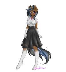 Size: 2500x2700 | Tagged: safe, artist:bunnywhiskerz, derpibooru import, oc, oc:sapphire, unofficial characters only, anthro, unguligrade anthro, unicorn, anthro oc, clothes, dress, simple background, solo, transparent background