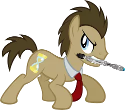 Size: 6785x6000 | Tagged: safe, artist:firestorm-can, artist:tygerbug, derpibooru import, doctor whooves, time turner, pony, absurd resolution, crossover, doctor who, simple background, sonic screwdriver, transparent background, vector, vector trace