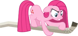 Size: 6465x3000 | Tagged: safe, artist:pasuri98, derpibooru import, pinkie pie, pony, magical mystery cure, absurd resolution, gutter, pinkamena diane pie, simple background, solo, swapped cutie marks, transparent background, vector, vector trace, what my cutie mark is telling me