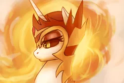 Size: 1280x853 | Tagged: safe, artist:penny-wren, derpibooru import, daybreaker, alicorn, pony, a royal problem, bust, portrait, profile, simple background