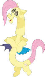 Size: 5000x8475 | Tagged: absurd resolution, artist:hithroc, derpibooru import, discord, discordant harmony, fluttershy suit, safe, simple background, solo, transparent background, vector