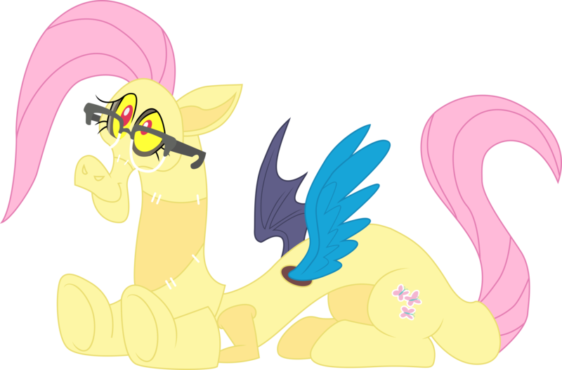 Size: 7992x5258 | Tagged: absurd resolution, artist:paganmuffin, clothes, costume, derpibooru import, discord, discordant harmony, fluttershy suit, safe, simple background, smiling, solo, transparent background, vector