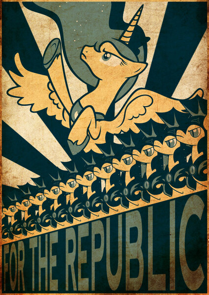 Size: 1000x1413 | Tagged: safe, artist:fr3zo, derpibooru import, princess luna, alicorn, pony, army, implied communism, lunar republic, new lunar republic, propaganda, propaganda poster, royal guard