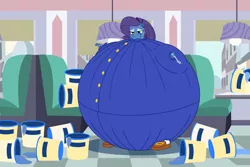 Size: 5400x3600 | Tagged: dead source, safe, artist:mintydrop2013, derpibooru import, rarity, dance magic, equestria girls, spoiler:eqg specials, absurd resolution, bluebarity, blueberry, blueberry inflation, food, ice cream, inflation, mascara, mascarity, spoon, violet beauregarde, willy wonka and the chocolate factory