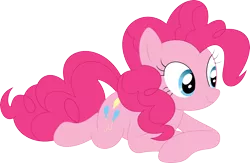 Size: 3566x2319 | Tagged: safe, artist:porygon2z, derpibooru import, pinkie pie, earth pony, pony, female, lying down, mare, simple background, solo, vector