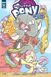 Size: 1341x2035 | Tagged: safe, artist:jay fosgitt, derpibooru import, idw, angel bunny, fluttershy, pony, spoiler:comic, spoiler:comic54, animal, comic, cover