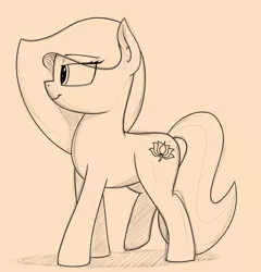 Size: 800x835 | Tagged: safe, artist:jaomt2015, derpibooru import, oc, oc:scarlette lotus, unofficial characters only, earth pony, pony, female, mare, monochrome, solo