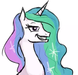 Size: 523x506 | Tagged: safe, artist:zackira, derpibooru import, princess celestia, pony, princess molestia, bust, portrait, rapeface, solo