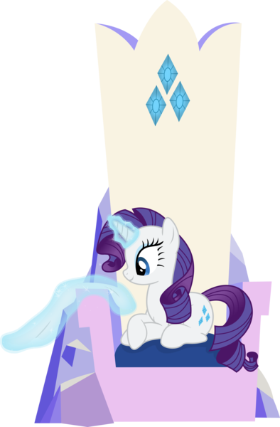 Size: 6737x10265 | Tagged: safe, artist:xhalesx, derpibooru import, rarity, pony, unicorn, equestria girls, rainbow rocks, .svg available, absurd resolution, female, friendship throne, glowing horn, inkscape, levitation, magic, mare, ponyscape, simple background, solo, telekinesis, throne, towel, transparent background, vector, vector trace