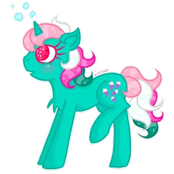 Size: 1024x1024 | Tagged: safe, artist:crystal-sushi, derpibooru import, fizzy, earth pony, pony, twinkle eyed pony, bubble, female, g1, mare, simple background, solo, transparent background