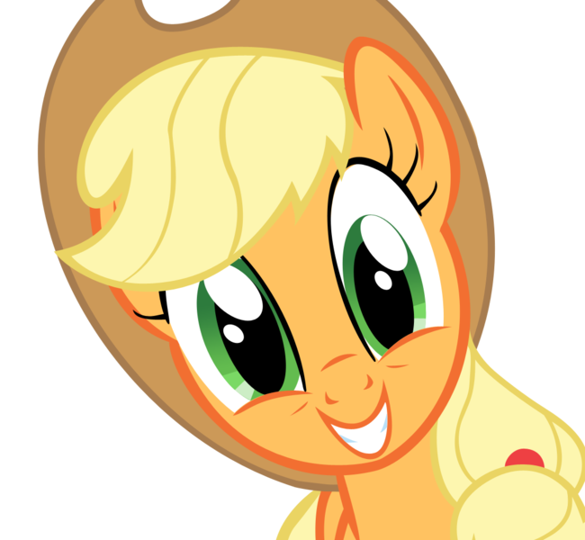 Size: 1084x1000 | Tagged: safe, artist:drunkhedgehog, derpibooru import, applejack, earth pony, pony, female, mare, simple background, solo, squee, transparent background, vector