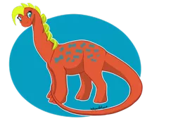 Size: 1024x694 | Tagged: artist:voltage-art, cutesaurus, derpibooru import, dinosaur, g1, pony friends, safe, sauropod, simple background, solo, transparent background