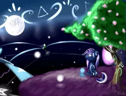 Size: 2500x1900 | Tagged: safe, artist:a8f12, derpibooru import, princess luna, pony, dimension travel, dream, moon, void