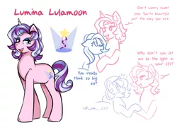 Size: 1800x1300 | Tagged: safe, artist:pandamoniyum, derpibooru import, oc, oc:lumina lulamoon, oc:velveteen, unofficial characters only, pony, magical lesbian spawn, offspring, parent:starlight glimmer, parent:trixie, parents:startrix, solo