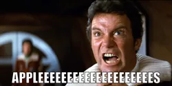 Size: 1400x700 | Tagged: safe, derpibooru import, grand pear, pony, the perfect pear, image macro, james t kirk, khaaaaaaan, meme, star trek, star trek ii: the wrath of khan, voice actor joke, william shatner