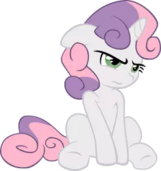 Size: 2833x3015 | Tagged: safe, artist:deathnyan, artist:kp-shadowsquirrel, derpibooru import, sweetie belle, pony, unicorn, female, filly, grumpy, grumpy belle, simple background, solo, transparent background, vector, vector trace