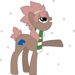 Size: 4023x3986 | Tagged: safe, artist:tokuberry, derpibooru import, ponified, pony, absurd resolution, clothes, inazuma eleven, scarf, simple background, snow, solo, transparent background, tsunami jousuke, vector