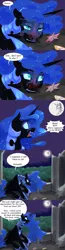 Size: 3300x12750 | Tagged: semi-grimdark, artist:silfoe, derpibooru import, nightmare moon, alicorn, pony, moonsetmlp, absurd resolution, alternate universe, blood, comic, dialogue, elements of harmony, injured, mare in the moon, moon, victorious villain