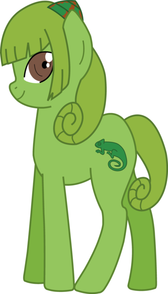 Size: 2544x4442 | Tagged: safe, artist:tokuberry, derpibooru import, ponified, chameleon, pony, absurd resolution, inazuma eleven, kame reon, simple background, solo, transparent background, vector