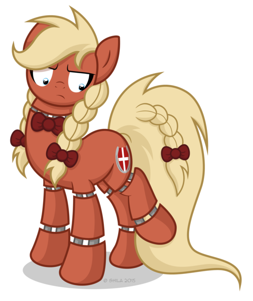 Size: 1707x2028 | Tagged: safe, artist:littlehybridshila, derpibooru import, oc, oc:valkyria, unofficial characters only, earth pony, pony, animatronic, bow, braid, braided tail, crossover, five nights at freddy's, freddy fazbear, hair bow, simple background, solo, tail bow, transparent background, vector