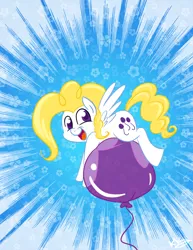 Size: 638x825 | Tagged: safe, artist:bunnimation, derpibooru import, surprise, pony, balloon, balloon sitting, g1, g1 to g4, generation leap, happy, looking at you, open mouth, solo