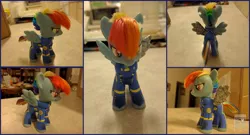 Size: 1440x780 | Tagged: safe, artist:bluebellcustoms, derpibooru import, rainbow dash, pony, the cutie re-mark, alternate timeline, apocalypse dash, brushable, crystal war timeline, custom, custom figure, figurine, irl, photo, toy