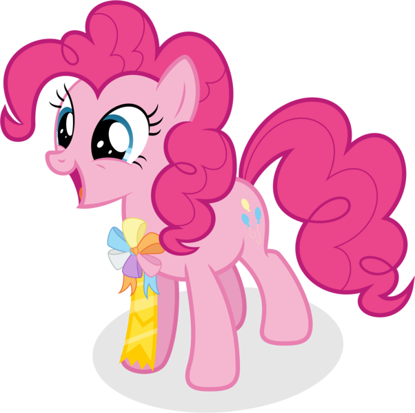 Size: 6000x5981 | Tagged: safe, artist:lahirien, derpibooru import, pinkie pie, pony, not asking for trouble, absurd resolution, ambassador badge, cute, diapinkes, happy, simple background, smiling, solo, transparent background, vector