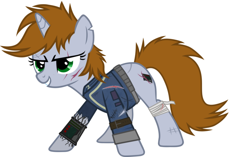 Size: 6634x4551 | Tagged: safe, artist:aborrozakale, derpibooru import, oc, oc:littlepip, unofficial characters only, pony, unicorn, fallout equestria, absurd resolution, bandage, fallout, female, mare, scar, simple background, solo, transparent background, vault suit, vector