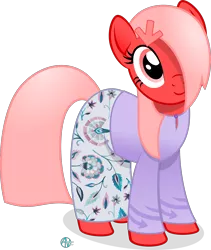 Size: 1888x2234 | Tagged: safe, artist:arifproject, derpibooru import, oc, oc:downvote, ponified, unofficial characters only, earth pony, pony, derpibooru, baju kurung, clothes, cute, derpibooru ponified, dress, eid al-fitr, female, gradient mane, hair over one eye, looking at you, malaysia, mare, meta, ocbetes, simple background, smiling, transparent background, vector
