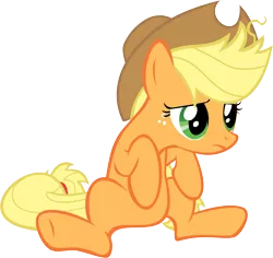 Size: 4000x3770 | Tagged: safe, artist:blindcavesalamander, derpibooru import, applejack, earth pony, pony, applebuck season, female, high res, mare, simple background, sitting, solo, transparent background, vector