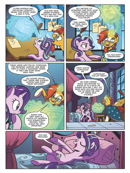 Size: 720x960 | Tagged: safe, artist:brendahickey, derpibooru import, idw, starlight glimmer, sunburst, pony, legends of magic, spoiler:comic, spoiler:comiclom4, preview