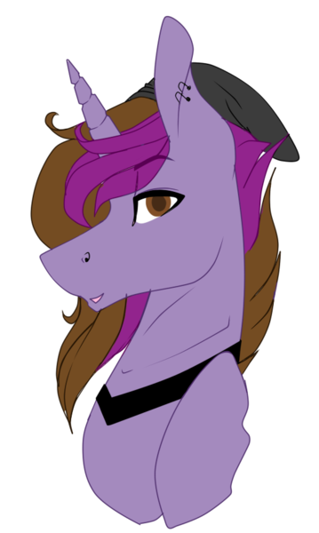 Size: 556x928 | Tagged: safe, artist:xxmissteaxx, derpibooru import, oc, oc:symphony diamond, unofficial characters only, pony, unicorn, bust, female, mare, portrait, simple background, solo, transparent background